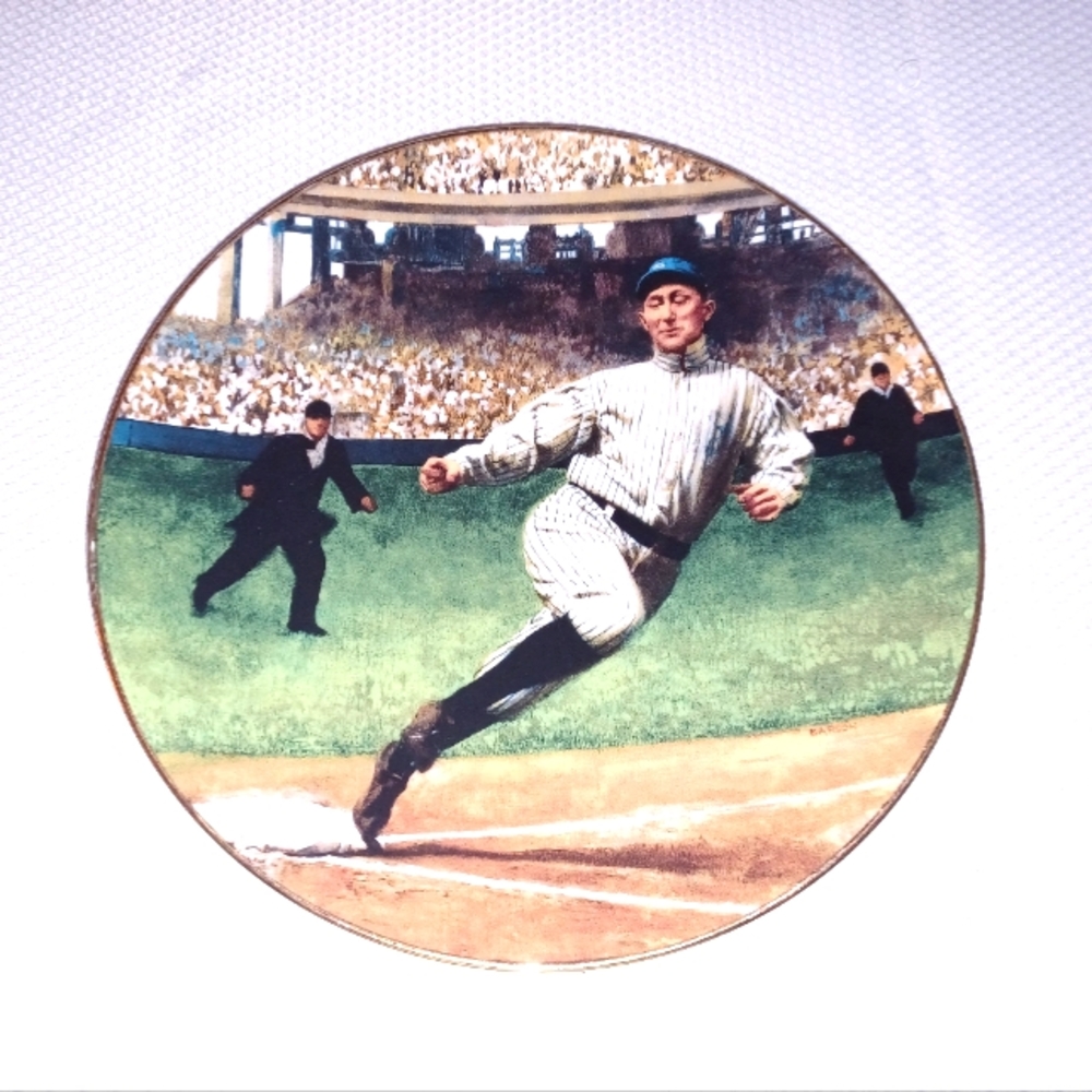 Legends of Baseball TY COBB THE GEORGIA PEACH Plate #3116 Jeff Barson 8"